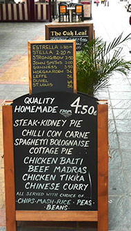 English food Costa del Sol Spain