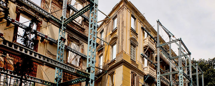 Restoring historic buildings in Malaga Spain