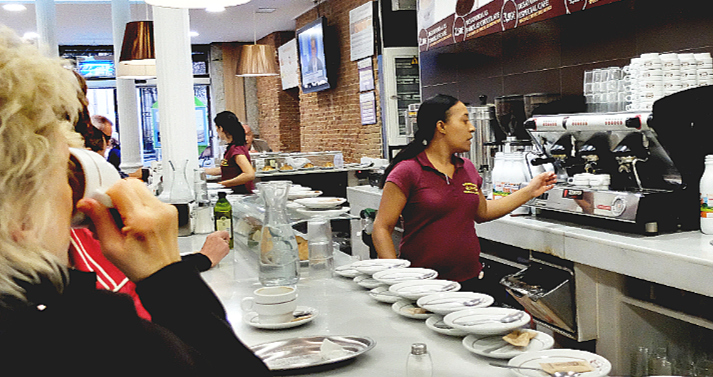 Morning coffee in Malasaña