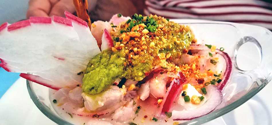 Sevilla, Ceviche at la Mata A racion... larger than a tapa it's to share and often served in a meal as a first course