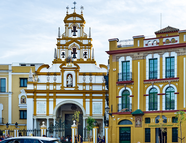 Spain, the Basílica de la Macarena houses the Virgen of Mecarena, Sevillas favorite virgin and the star of the Semana Santa (Holy Week) Easter celebrations