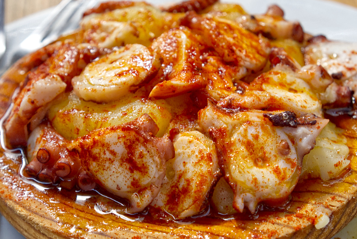 pulpo a la Gallega at Victoria Market, Cordoba Spain